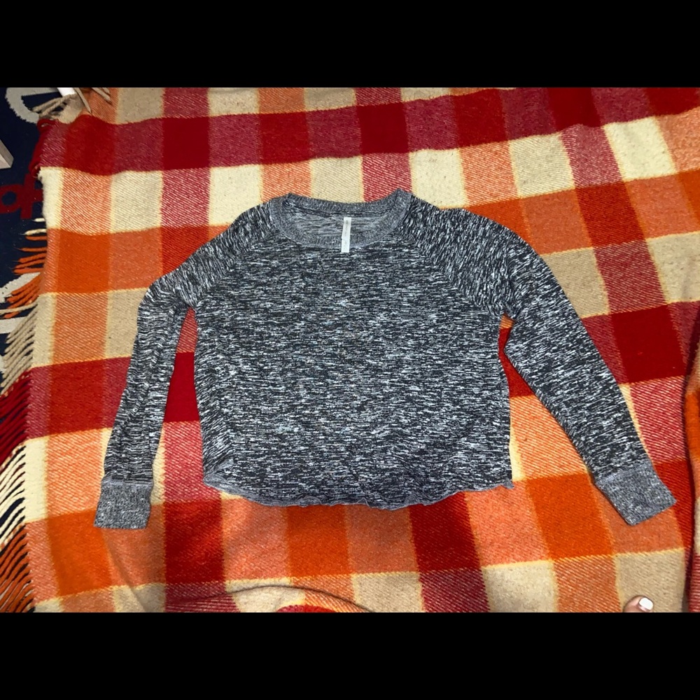 Never Worn Heather Gray Light Sweater Slight Crop